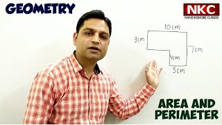 Area and Perimeter of Shapes  Geometry  Concept Clarification  Easy way of Solution [upl. by Curr264]