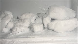 CLEAN MY FREEZER WITH ME  LEFTOVERS  ASMR ICE EATING [upl. by Delanos205]