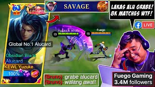 I Met Fuego  No1 Most Famous Streamer 999 Star 😱 He Was Shock  1v5 Global Alucard Savage 🔥 [upl. by Grace832]