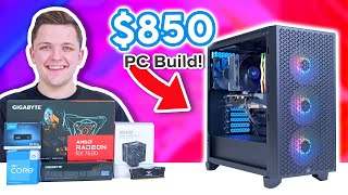 Budget 850 Gaming PC Build 2024 😄 Full 1080p Build Guide w Benchmarks [upl. by Still711]