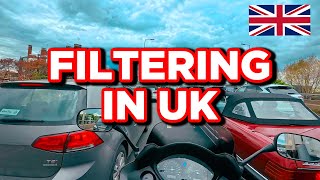 5 Minutes of Motorcycle Filtering Lane Splitting in London UK  Moments 04 motovlog motorcycle [upl. by Lelith]