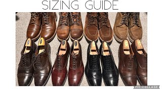 Sizing Guide Allen Edmonds Alden Red Wing Grant Stone Thursday Boots and More [upl. by Fox845]