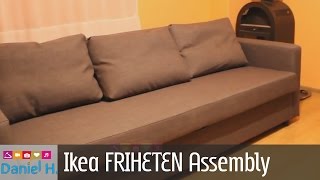 Ikea FRIHETEN Sleeper sofa Assembly Guide  Sofa bed 3 [upl. by Arrak]