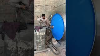 Making Blue Stainless Steel Satellite Antena Plate making stainlesssteel [upl. by Cheria]