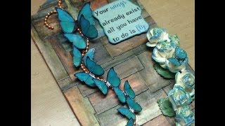 Mixed media quotButterfly Wingsquot wall tag 3 [upl. by Reynard]