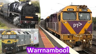 Trains in Warrnambool VLine Passenger Freight amp Steam Trains [upl. by Adnole]