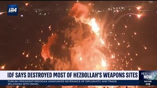 IDF says destroyed most of Hezbollahs weapons sites [upl. by Audie]