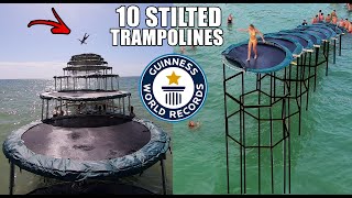 STILTED TRAMPOLINE STAIRCASE INTO THE OCEAN  JOOGSQUAD PPJT [upl. by Partridge]