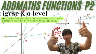 IGCSE amp O LEVEL ADDMATHS  FUNCTIONS  Sketching inverse one to one many to one functions [upl. by Niroc]