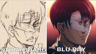 Storyboard vs BLURAY  Attack on Titan The Final Season The Final Chapters Special 1 Comparison [upl. by Burty]