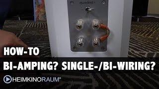 HowTo BiAmping SingleWiring BiWiring Lautsprecher Tipps von Quadral [upl. by Dorinda]