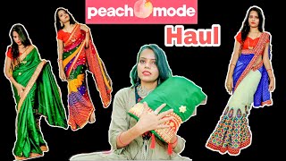 Peachmode designer Saree haul  Peachmode online shopping Saree cotton kurti  Summer Shopping2021 [upl. by Stephenie]