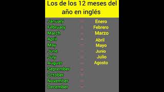 Los nombres de los meses del año en inglés [upl. by Dnamron679]