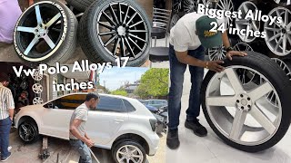 Volkswagen Polo Upgrade to 17 inches Alloys  India’s Biggest Alloy 24 Inches Latest Design [upl. by Gnoz]