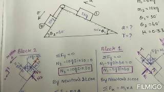 D Alemberts Principle I Newtons Law of Motion I Dynamics Problem 2 [upl. by Elatnahs]