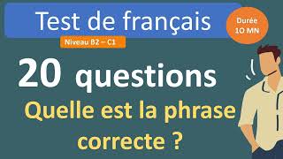 Test de français  niveau B2  C1 [upl. by Janet]