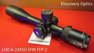 RifleScope DiscoveryOPT New LHD 624X50SFIR FFPZ Firearms Rifle Scope Discovery Optics LHD ED HD [upl. by Bronwyn]