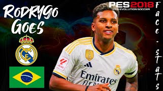 COMO CREAR A RODRYGO GOES EN PES 2018  FACE  STATS 2023  TUTORIAL COMPLETO [upl. by Mears]