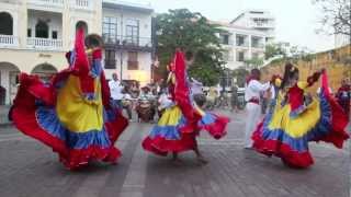 Traditional Colombian Dance in Cartagena  DiscoveringIcecom [upl. by Ingraham584]