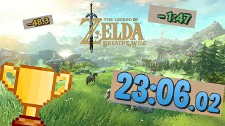 Zelda BOTW  SPEEDRUN  Great Plateau Any  Glitchless  23060 PB [upl. by Kendra80]