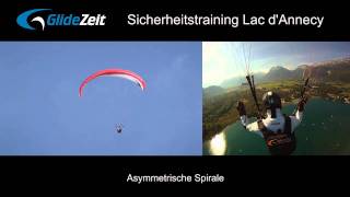 Asymmetrische Spirale Manövervideo GlideZeit Sicherheitstraining Lac dAnnecy [upl. by Joanna]