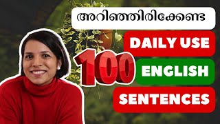 BASIC ENGLISH SENTENCES FOR BEGINNERS  SPOKEN ENGLISH IN MALAYALAM  DAILY USE ENGLISH SENTENCES [upl. by Daile19]