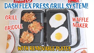 NEW Dash Flex Press Grill System REVIEW MultiMaker Grill Griddle Waffle [upl. by Burl274]