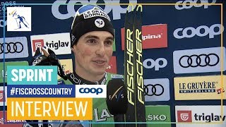 Lucas Chanavat  quotIts good to claim this sprintquot  Sprint  Planica  FIS Cross Country [upl. by Adnawak]