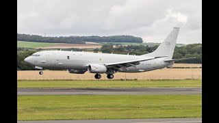 Royal Airforce P8 Poseidon touch and go at Prestwick Airport 4K [upl. by Ahcire996]