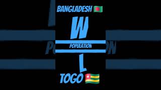 Bangladesh 🇧🇩 VS Togo 🇹🇬 COMPARISON bangladesh togo comparison believerimaginedragons [upl. by Sillert]