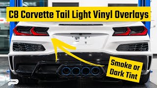 C8 Corvette Tail Light Vinyl  Fits Stingray amp Z06  Smoke or Dark Tint [upl. by Naujtna957]