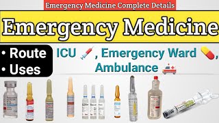 Emergency medicine  Emergency injection list and uses in hindi  Emergency drugs [upl. by Nica]