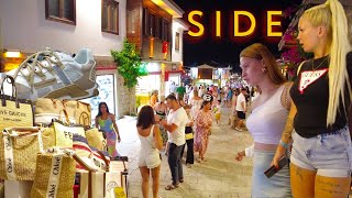 Antalya SIDE Old town PROMENADE amp SHOPPING STREET 🇹🇷 TURKIYE turkey side antalya [upl. by Becket306]