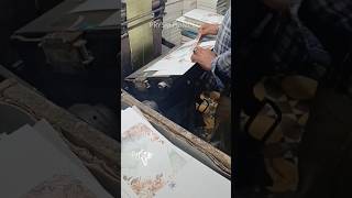 Foil printing in process 🖨️ wedding weddingstationery quran weddinginvitations machine art [upl. by Assina]