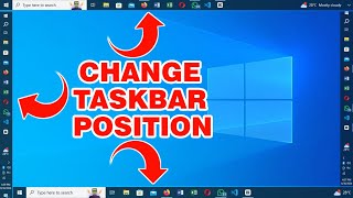 How to Change Windows Taskbar Position and Taskbar Settings [upl. by Samanthia]