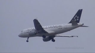 Comlux Malta A321 Lufthansa A319 DAILF quotStar Alliancequot approach Hamburg Airport  03012013 [upl. by Streeter]