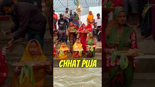 Chhat Puja at Village✨🙏🏻  puja chhathpuja minivlog trending shortsfeed [upl. by Dnomder]