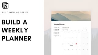 How to Build Weekly Planner in Notion   free template [upl. by Murtagh]