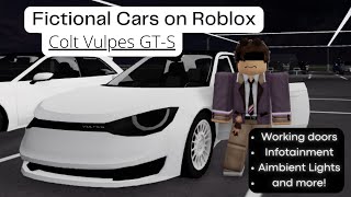 Fictional Cars on Roblox Colt Vulpes [upl. by Jenei]