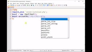 How to create pdf files from HTML using MPdf in PHP  Install mpdf using composer [upl. by Airotnes881]