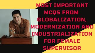 Most important MCQS from Globalization modernization and westernization for female supervisor 2024 [upl. by Gobert]