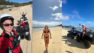 Moreton Island Brisbane Vlog  ATV Quad Bike Tour Experience amp More [upl. by Cam]