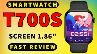 Smartwatch T700S Unboxing Watch 8 series reloj inteligente pk i7 pro max x8 max t500 [upl. by Boulanger167]