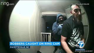 Doorbell video shows terrifying robbery as armed masked men confront homeowner  ABC7 [upl. by Ogirdor]