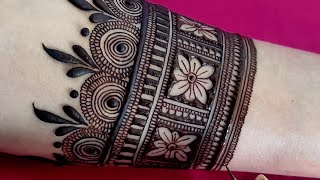 Easy 3D Style Floral Henna Design  Simple Bridal Mehndi  Bhrwa Mehndi  सुंदर मेहंदी डिजाइन [upl. by Nallaf]