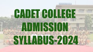 Cadet College Admission 2024 New Syllabus [upl. by Anaillil579]