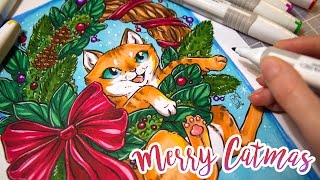 REVIEW  COLORONA MARKERS  MERRY CATMAS [upl. by Nuaj]