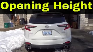 How To Set Trunk Opening Height On An Acura RDXTutorial [upl. by Rez551]