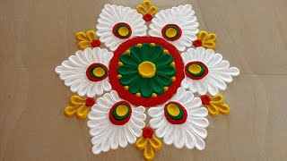 Simple rangoli designDiwali rangoli design Navaratri rangoli Rangoli designs [upl. by Adiaros807]