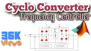 CYCLOCONVERTER Step Up amp Step Down Frequency  MATLAB Simulation [upl. by Ehc]